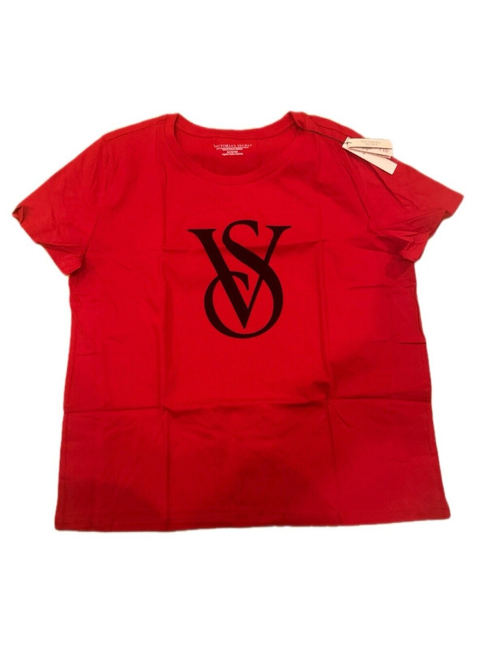 Victoria’s Secret Red VS Logo T-Shirt Size M Medium Short Sleeve New with Tags